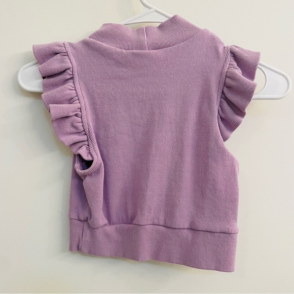 WDIRARA Amazon Ruffle High Neck Crop Top Size: XS - Picture 6 of 7